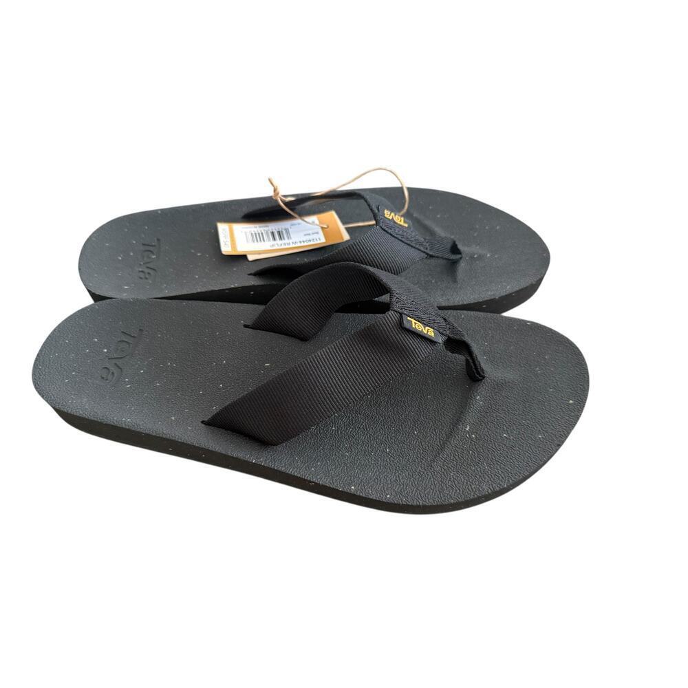 NWT Teva Women's Black Reflip Slip On Flip Flop Size 8 - Picture 5 of 9